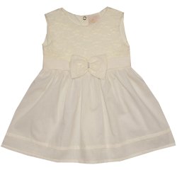 Vestido de Bebê Belle Renda Palha Vestido de Bebê Belle Renda Palha