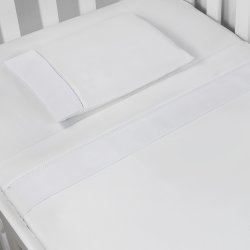 Jogo de Lençol de Berço Piquet Branco 3 Peças Jogo de Lençol de Berço Piquet Branco 3 Peças