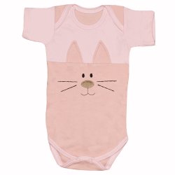 Body de Bebê Minha Gatinha Rosê e Rosa Body de Bebê Minha Gatinha Rosê e Rosa