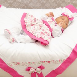 Saída de Maternidade Alice Floral Pink 5 Peças Saída de Maternidade Alice Floral Pink 5 Peças
