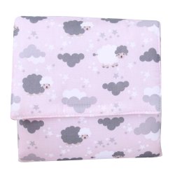 Trocador Portátil Ovelha Rosa com Bolso Trocador Portátil Ovelha Rosa com Bolso