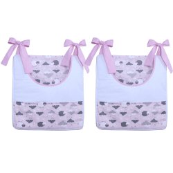 Porta Fraldas Varão Ovelhinha Rosa 2 Peças Porta Fraldas Varão Ovelhinha Rosa 2 Peças