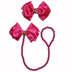 Prendedor de Chupeta Pérola + Presilha de Cabelo Pink Prendedor de Chupeta Pérola + Presilha de Cabelo Pink