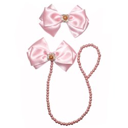 Prendedor de Chupeta Pérola + Presilha de Cabelo Rosa Prendedor de Chupeta Pérola + Presilha de Cabelo Rosa
