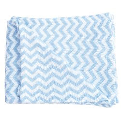Cobre Leito para Berço Sebastian Chevron Azul Tricot Cobre Leito para Berço Sebastian Chevron Azul Tricot