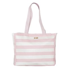 Bolsa Sacola Listrada Rosa Bolsa Sacola Listrada Rosa
