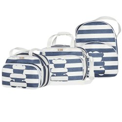 Kit Bolsa Maternidade + Mochila Urso Listrada Marinho Kit Bolsa Maternidade + Mochila Urso Listrada Marinho