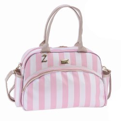 Bolsa Maternidade Elegance Listrada Rosa G Bolsa Maternidade Elegance Listrada Rosa G