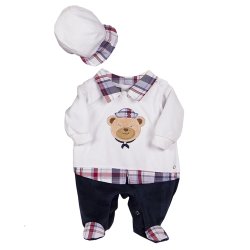 Macacão Longo de Bebê Bryan Marinho Plush 2 Peças Macacão Longo de Bebê Bryan Marinho Plush 2 Peças