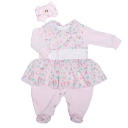 Macacão Longo de Bebê Unicórnio Rosa Plush 3 Peças Macacão Longo de Bebê Unicórnio Rosa Plush 3 Peças