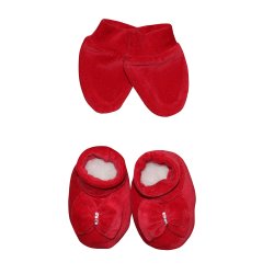 Luvinhas e Pantufas Lacinho Vermelho Plush Luvinhas e Pantufas Lacinho Vermelho Plush