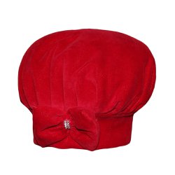 Boina para Bebê Laço Vermelho Plush Boina para Bebê Laço Vermelho Plush