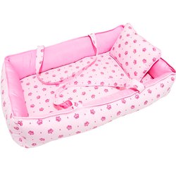 Ninho para Bebê Coroa Rosa com Alça 2 Peças Ninho para Bebê Coroa Rosa com Alça 2 Peças