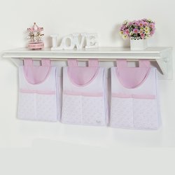 Porta Fraldas Varão Bless Rosa 3 Peças Porta Fraldas Varão Bless Rosa 3 Peças