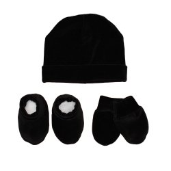 Luvinhas, Pantufas e Touca Basic Preto Plush Luvinhas, Pantufas e Touca Basic Preto Plush