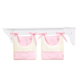 Porta Fraldas Luxo Palha e Rosa 2 peças Porta Fraldas Luxo Palha e Rosa 2 peças