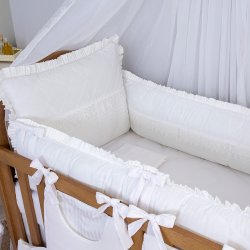 Kit Berço Classic Branco 180 Fios 100% Algodão 8 Peças Kit Berço Classic Branco 180 Fios 100% Algodão 8 Peças