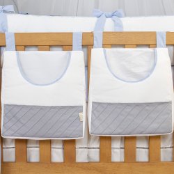 Porta Fraldas Urso Clássico Cinza 2 peças Porta Fraldas Urso Clássico Cinza 2 peças