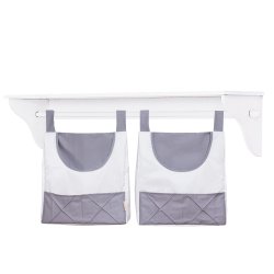 Porta Fraldas Luxo Cinza e Branco 2 peças Porta Fraldas Luxo Cinza e Branco 2 peças