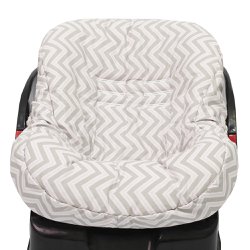 Capa Bebê Conforto Chevron Cinza com Rosa Capa Bebê Conforto Chevron Cinza com Rosa