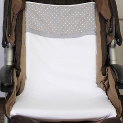 Colchonete para Carrinho Estrelinha Cinza 3 Peças Colchonete para Carrinho Estrelinha Cinza 3 Peças