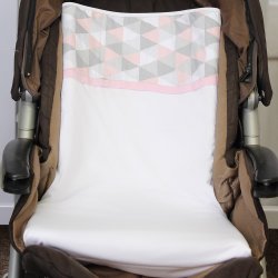 Colchonete para Carrinho Losango Rosa 3 Peças Colchonete para Carrinho Losango Rosa 3 Peças