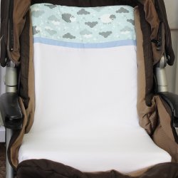 Colchonete para Carrinho Ovelhinha Azul 3 Peças Colchonete para Carrinho Ovelhinha Azul 3 Peças