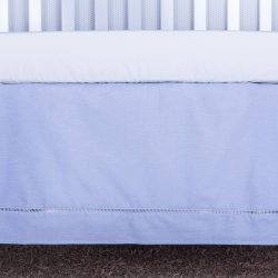 Saia de Berço com Ponto Palito Azul Saia de Berço com Ponto Palito Azul