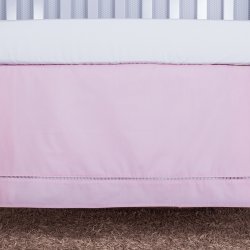 Saia de Berço com Ponto Palito Rosa Saia de Berço com Ponto Palito Rosa