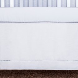 Saia de Berço com Ponto Palito Branco Saia de Berço com Ponto Palito Branco