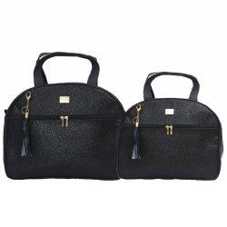 Kit Bolsa Maternidade Sunshine Glitter Preto 2 peças Kit Bolsa Maternidade Sunshine Glitter Preto 2 peças