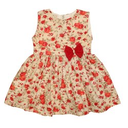 Vestido de Bebê Charme Floral Vermelho Vestido de Bebê Charme Floral Vermelho