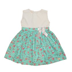 Vestido de Bebê Encantada Floral Azul com Branco Vestido de Bebê Encantada Floral Azul com Branco