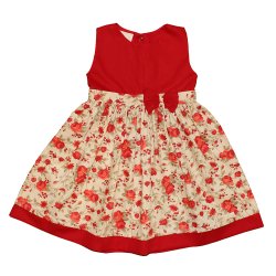 Vestido de Bebê Lady Floral Vermelho Vestido de Bebê Lady Floral Vermelho