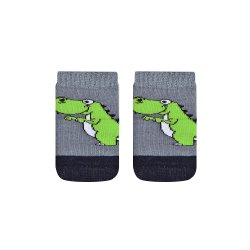 Meia para Bebê Dinossauro Cinza Meia para Bebê Dinossauro Cinza
