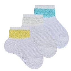 Kit de Meias para Bebê Basic pratic 3 Pares Kit de Meias para Bebê Basic pratic 3 Pares