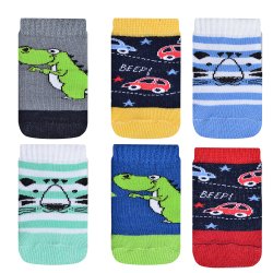 Meia para Bebê Diversão Menino 6 Pares Meia para Bebê Diversão Menino 6 Pares