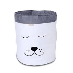 Cesto Organizador Cachorro Off White e Cinza Cesto Organizador Cachorro Off White e Cinza