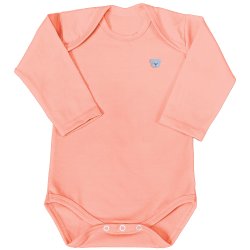 Body de Bebê Manga Longa Basic Coral Body de Bebê Manga Longa Basic Coral