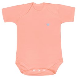 Body de Bebê Manga Curta Basic Coral Body de Bebê Manga Curta Basic Coral