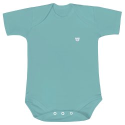 Body de Bebê Manga Curta Basic Verde Malva Body de Bebê Manga Curta Basic Verde Malva