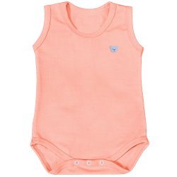 Body de Bebê Regata Basic Coral Body de Bebê Regata Basic Coral