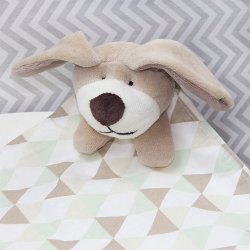 Naninha para Bebê Cachorrinho Losango Verde Naninha para Bebê Cachorrinho Losango Verde