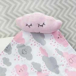 Naninha para Bebê Nuvem Rosa Naninha para Bebê Nuvem Rosa