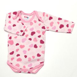 Body de Bebê Love Rosa Manga Longa Body de Bebê Love Rosa Manga Longa