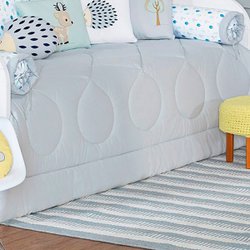 Edredom Cama Babá Cinza 100% Algodão Edredom Cama Babá Cinza 100% Algodão