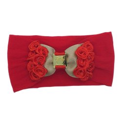 Faixa de Cabelo para Bebê Rosas Vermelhas Faixa de Cabelo para Bebê Rosas Vermelhas
