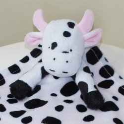 Naninha para Bebê Vaquinha Branca Naninha para Bebê Vaquinha Branca