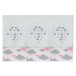 Toalha de Boca Chuva de Benção Rosa 3 Peças Toalha de Boca Chuva de Benção Rosa 3 Peças