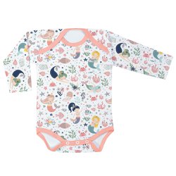 Body de Bebê Manga Longa Sereias Body de Bebê Manga Longa Sereias